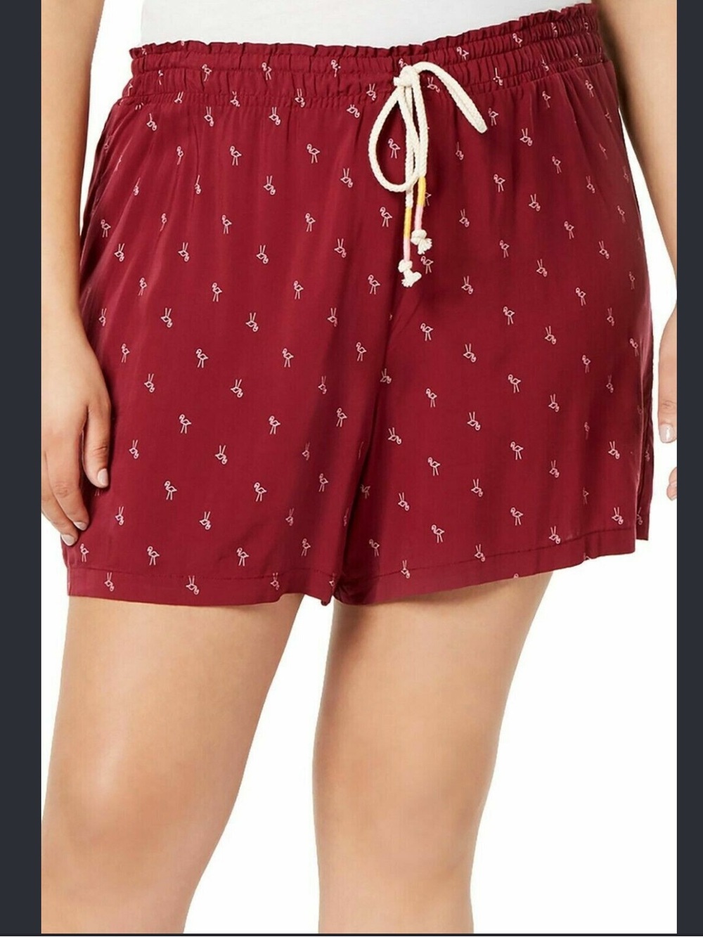 NWT Jenni Intimated Burgundy Flamingo Sleep Shorts